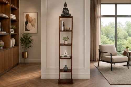  Striped spline walnut finish rack
